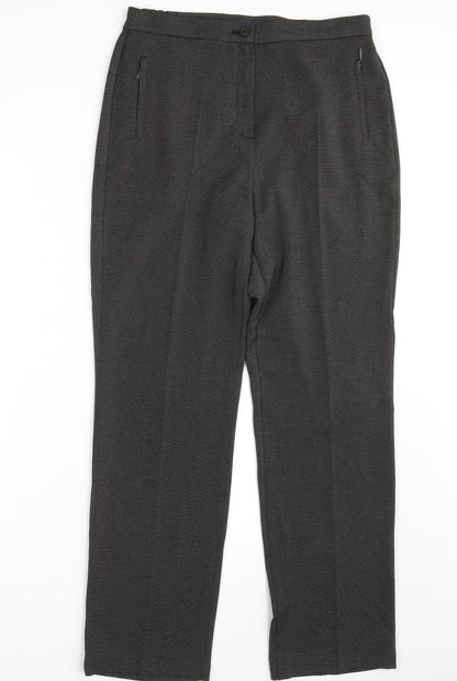 Womens UK Size 10 M&S Slim Fit  Black Trousers
