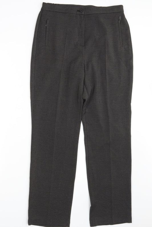 Womens UK Size 10 M&S Slim Fit  Black Trousers