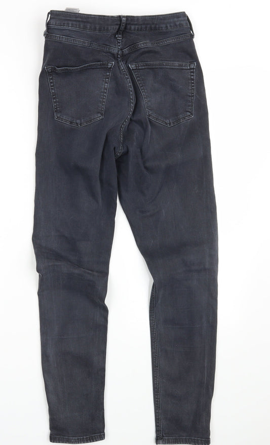 Topshop Womens Black  Denim Skinny Jeans Size 30 in L30 in