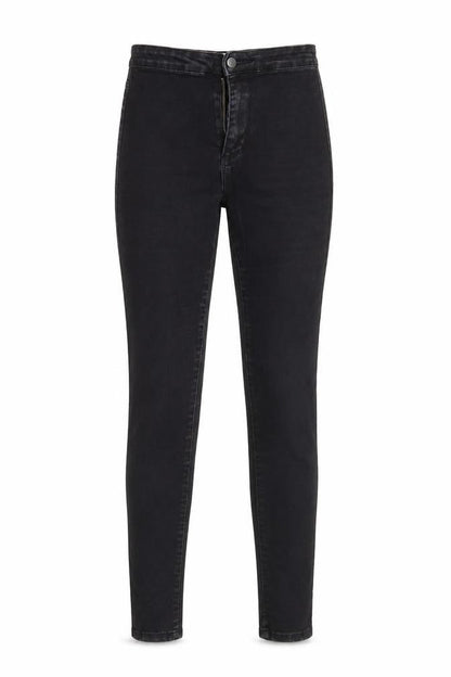 Front view of Denim Co. women’s black denim jegging jeans, size UK 6, 27-inch leg