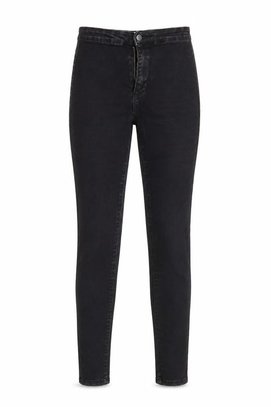 Front view of Denim Co. women’s black denim jegging jeans, size UK 6, 27-inch leg