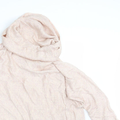 Close-up detail of First Avenue women’s pink pullover sweatshirt, size S
