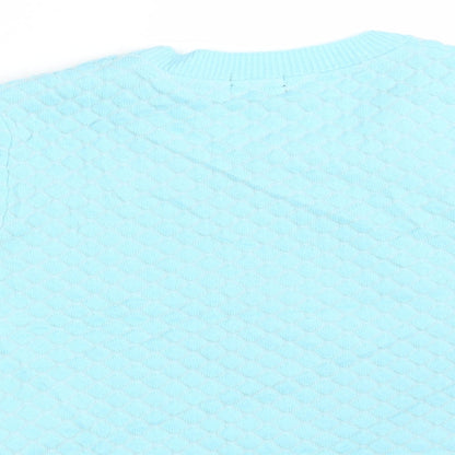 F&F Womens Blue Geometric Knit Pullover Jumper Size 12