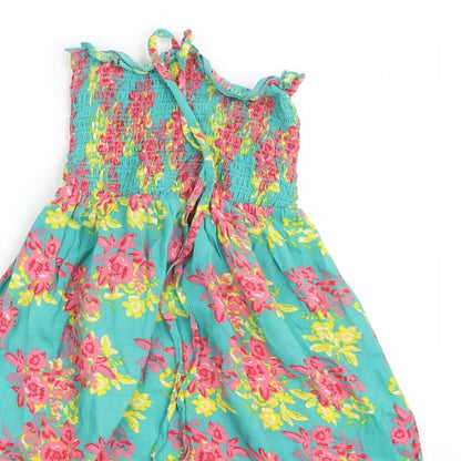 Peacocks Girls Green Floral  A-Line  Size S