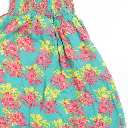 Peacocks Girls Green Floral  A-Line  Size S