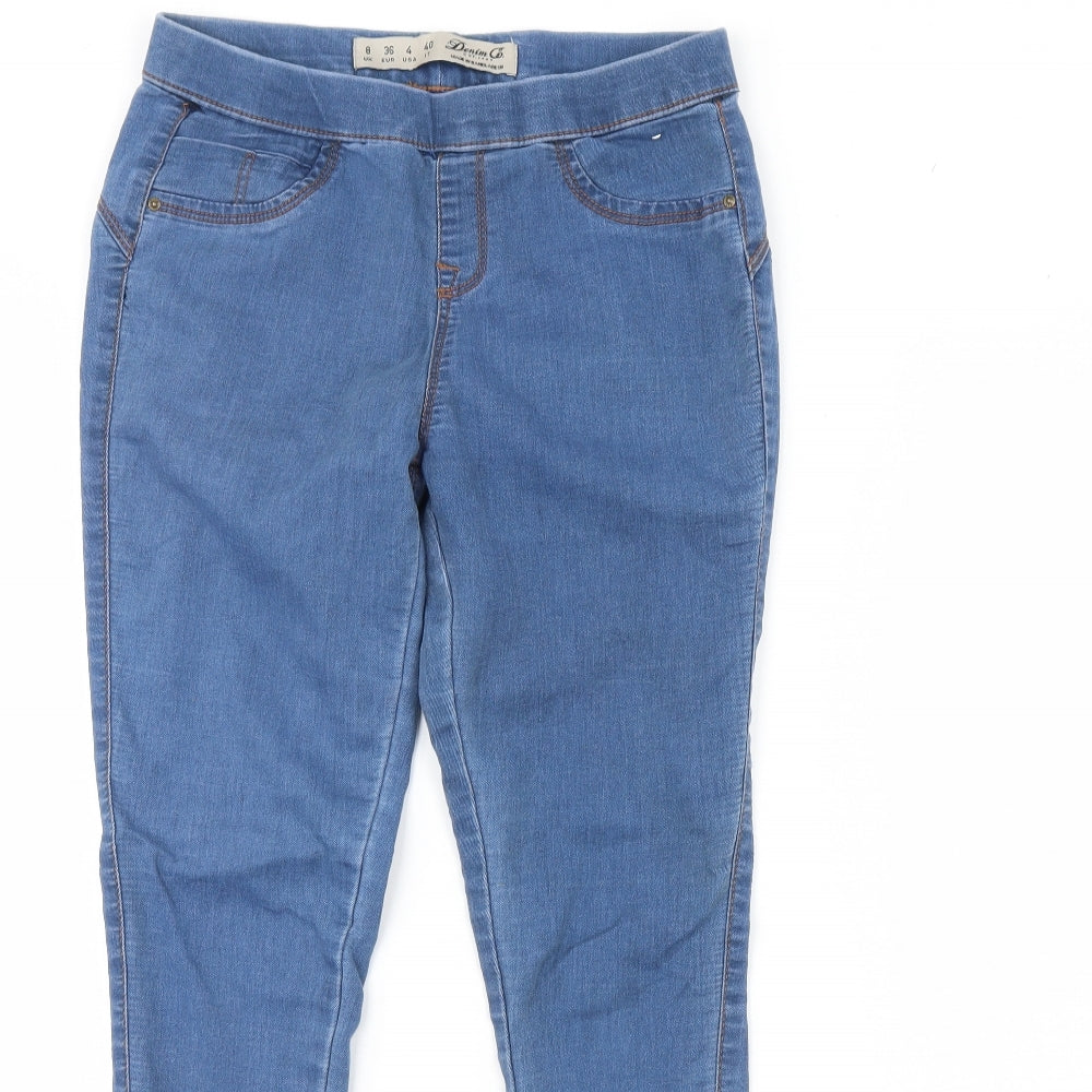 Denim & Co. Womens Blue  Denim Skinny Jeans Size 8 L28 in