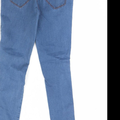 Denim & Co. Womens Blue  Denim Skinny Jeans Size 8 L28 in
