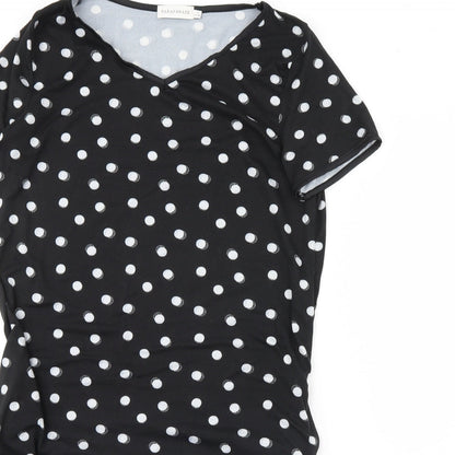Paraphrase Womens Black Polka Dot  Mini  Size S