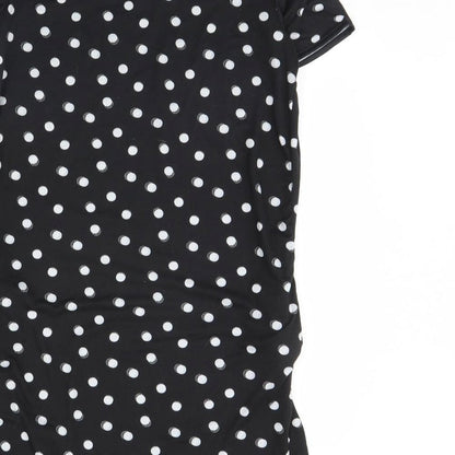 Paraphrase Womens Black Polka Dot  Mini  Size S
