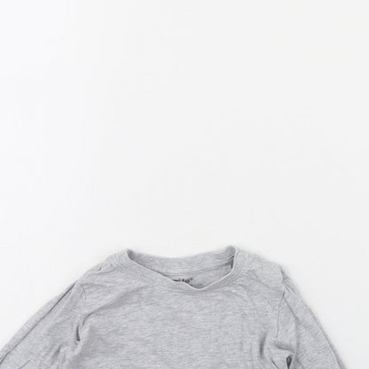 Lulipu Baby Grey   Basic T-Shirt Size 12 Months