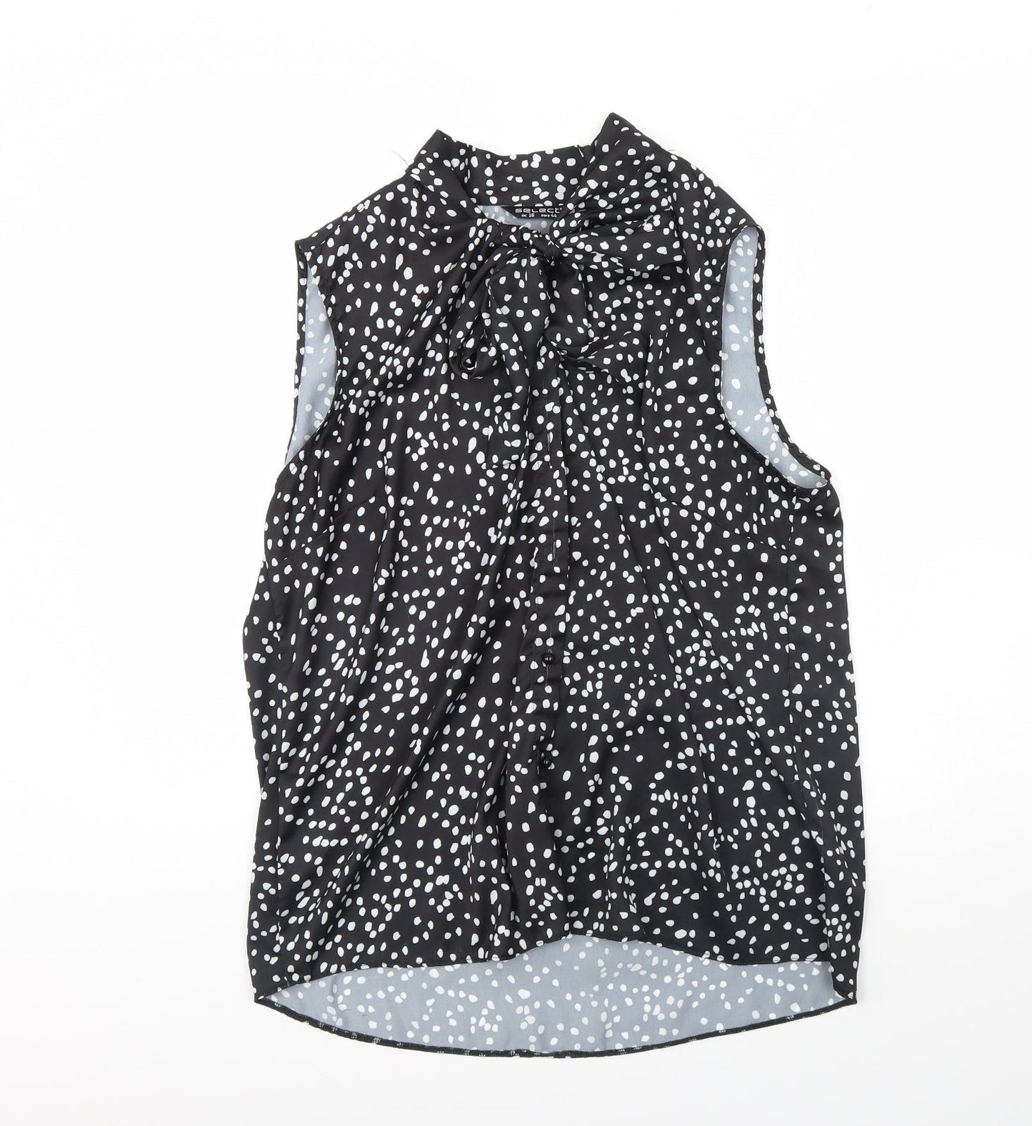 Womens UK Size 16 Select Black Basic Button-Up