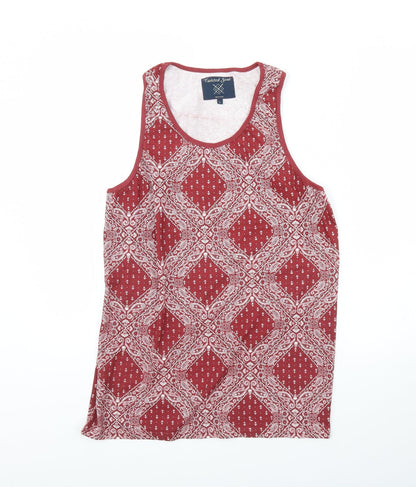 Womens UK Size L Twisted Soul Red Basic Tank