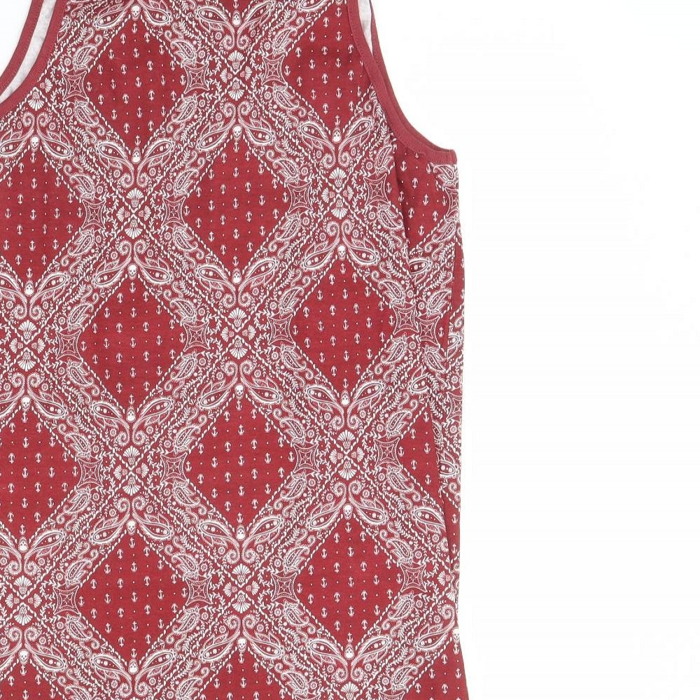 Womens UK Size L Twisted Soul Red Basic Tank