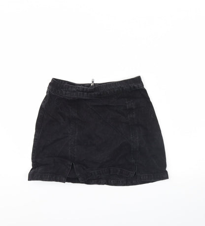 ASOS Womens Black  Denim Mini Skirt Size 10