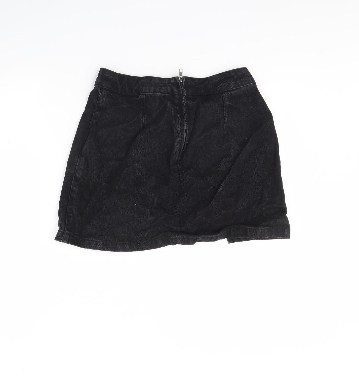 ASOS Womens Black  Denim Mini Skirt Size 10