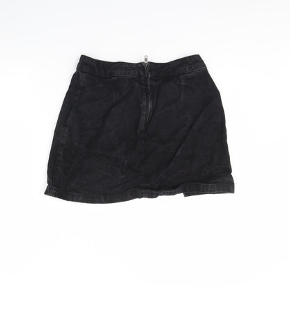 ASOS Womens Black  Denim Mini Skirt Size 10