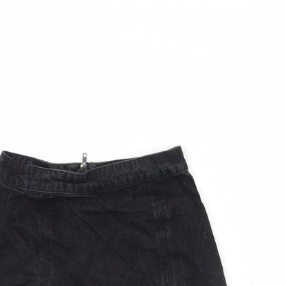ASOS Womens Black  Denim Mini Skirt Size 10