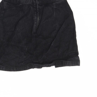 ASOS Womens Black  Denim Mini Skirt Size 10
