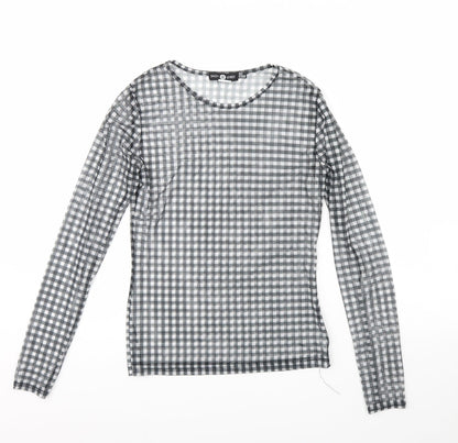 Daisy Street Womens Black Plaid  Basic Blouse Size 12