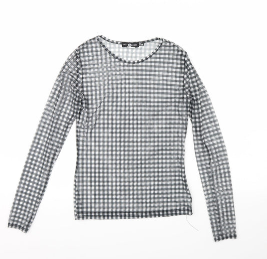 Daisy Street Womens Black Plaid  Basic Blouse Size 12
