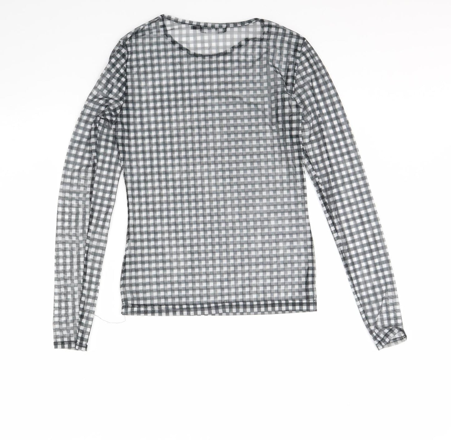 Daisy Street Womens Black Plaid  Basic Blouse Size 12