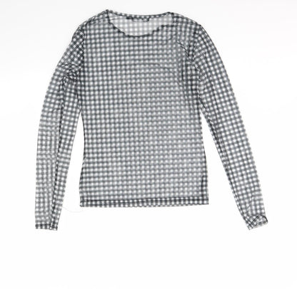 Daisy Street Womens Black Plaid  Basic Blouse Size 12