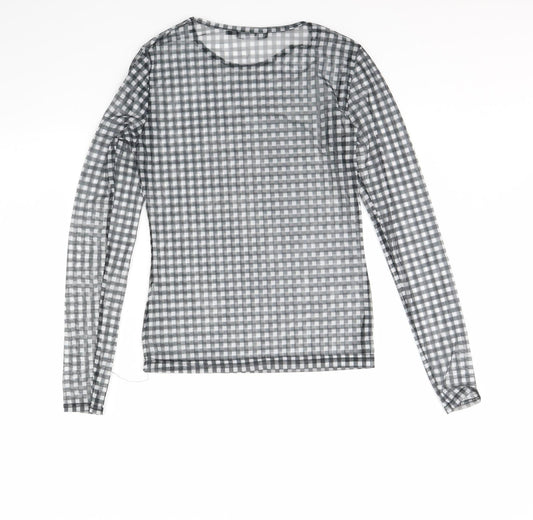 Daisy Street Womens Black Plaid  Basic Blouse Size 12