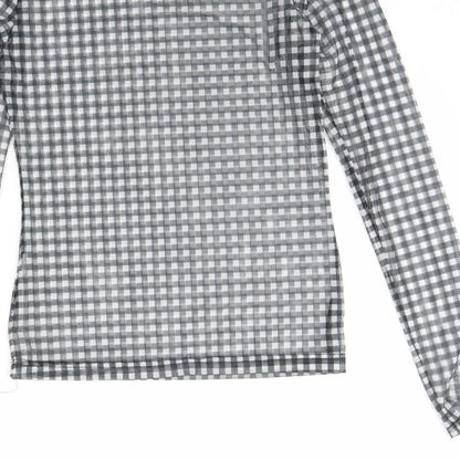 Daisy Street Womens Black Plaid  Basic Blouse Size 12