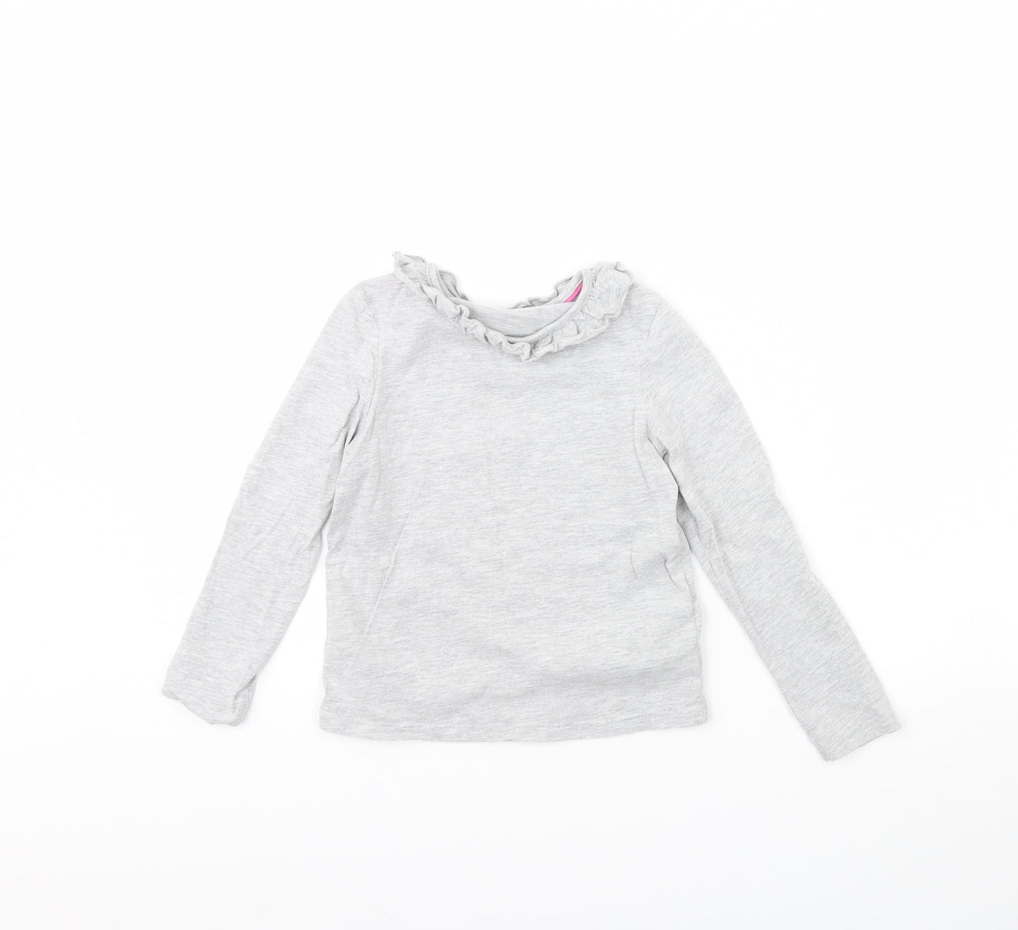M&s Girls Grey   Basic T-Shirt Size 6 Years