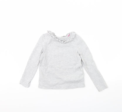 M&s Girls Grey   Basic T-Shirt Size 6 Years