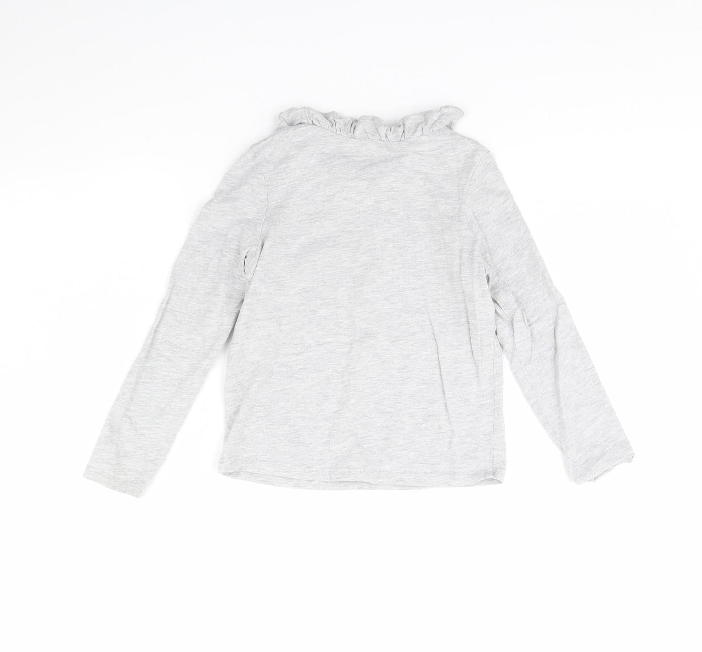 M&s Girls Grey   Basic T-Shirt Size 6 Years