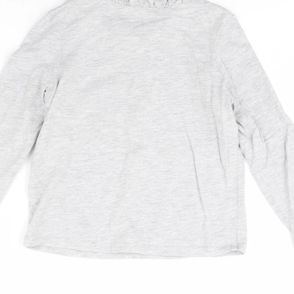 M&s Girls Grey   Basic T-Shirt Size 6 Years
