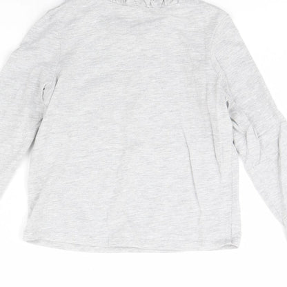 M&s Girls Grey   Basic T-Shirt Size 6 Years