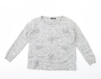 Womens UK Size M Quiz Grey Pullover Jumper