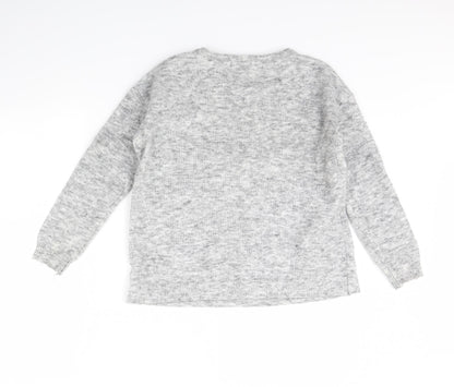 Womens UK Size M Quiz Grey Pullover Jumper
