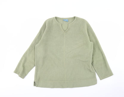 PSL Womens Green  Fleece Pullover Jumper Size 14
