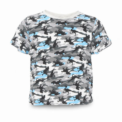 Front view of Pep&Co boys’ multicoloured camouflage basic t-shirt, size 2, years