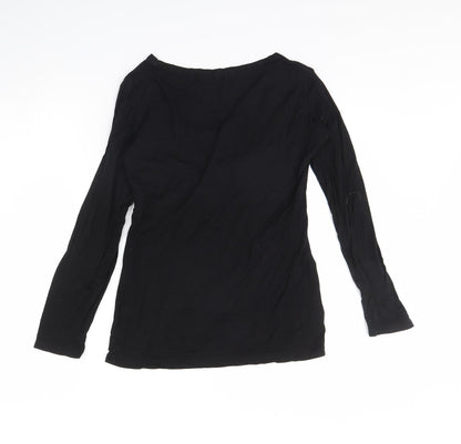 Womens UK Size S Small show Black Basic T-Shirt