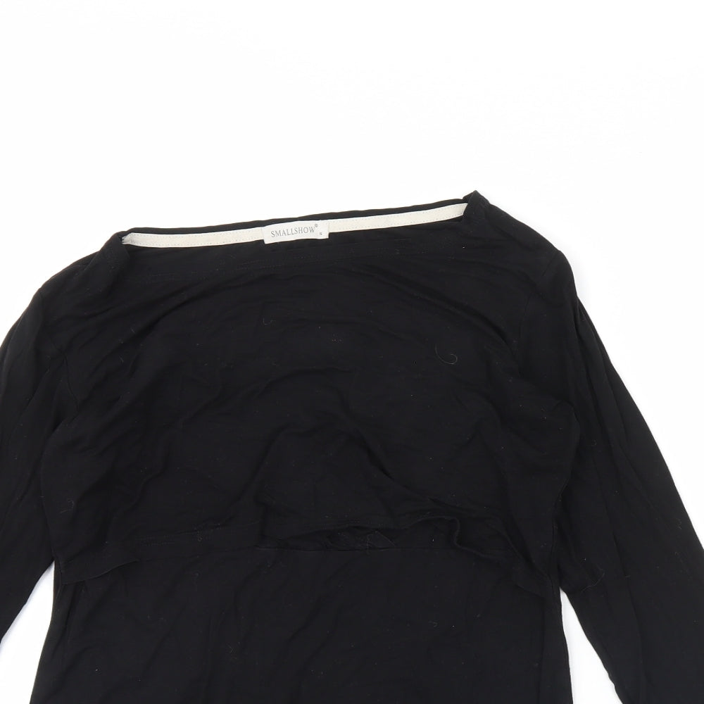 Womens UK Size S Small show Black Basic T-Shirt