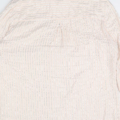 Bonmarche Womens Pink Striped  Basic Button-Up Size 18