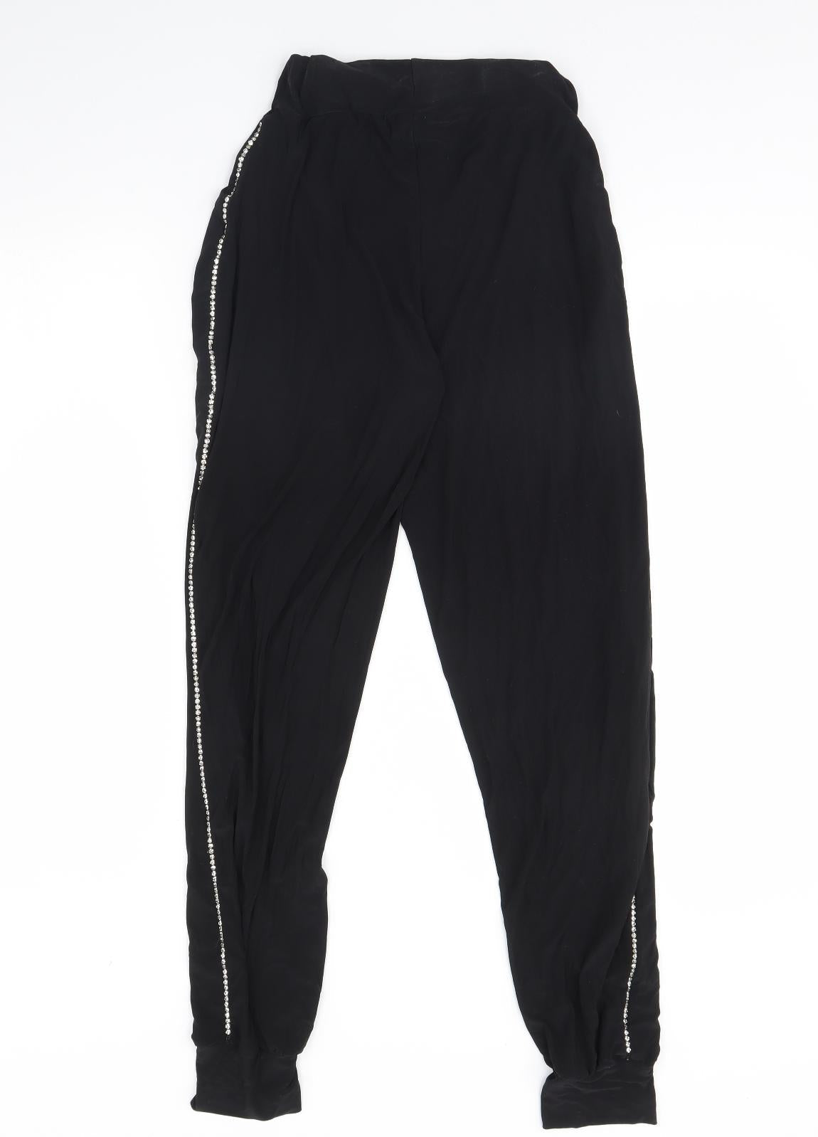 pretty little thing Womens Black   Trousers  Size 8 L28 in