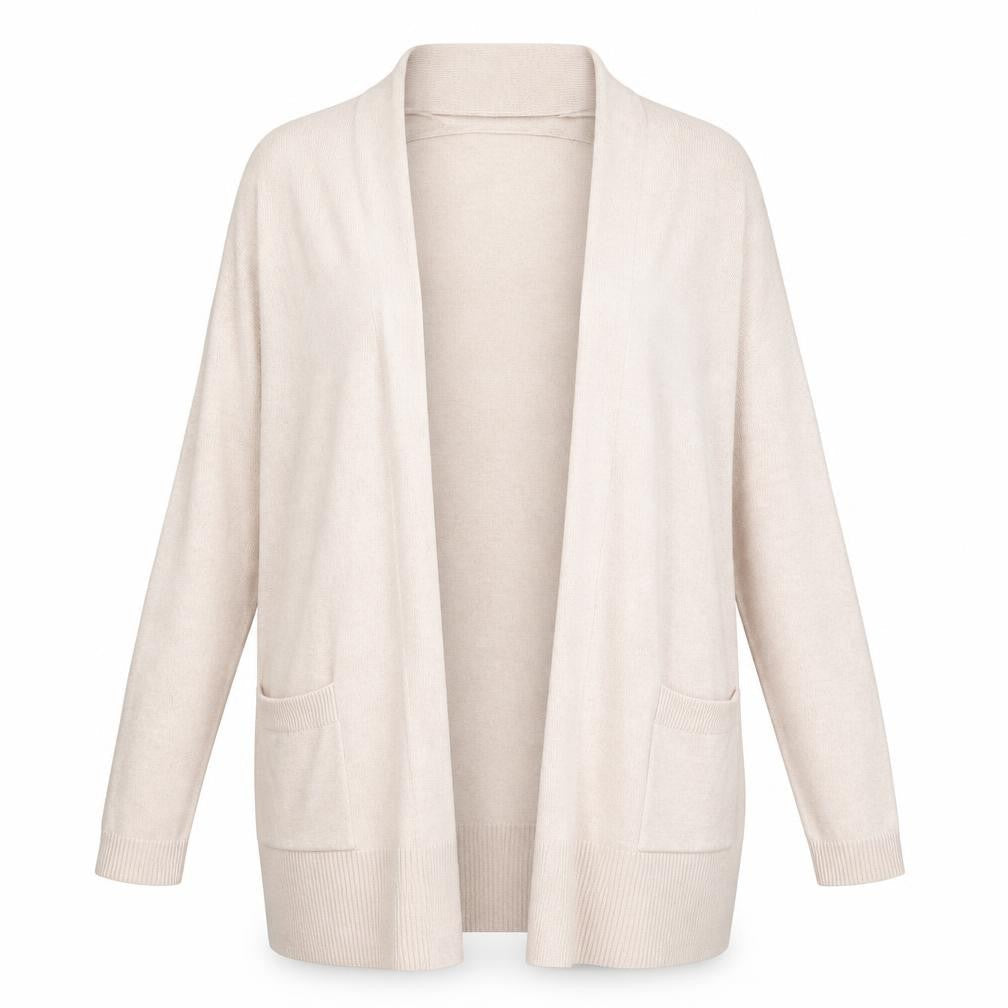Front view of Atmosphere women’s pink cardigan jumper, size UK 4