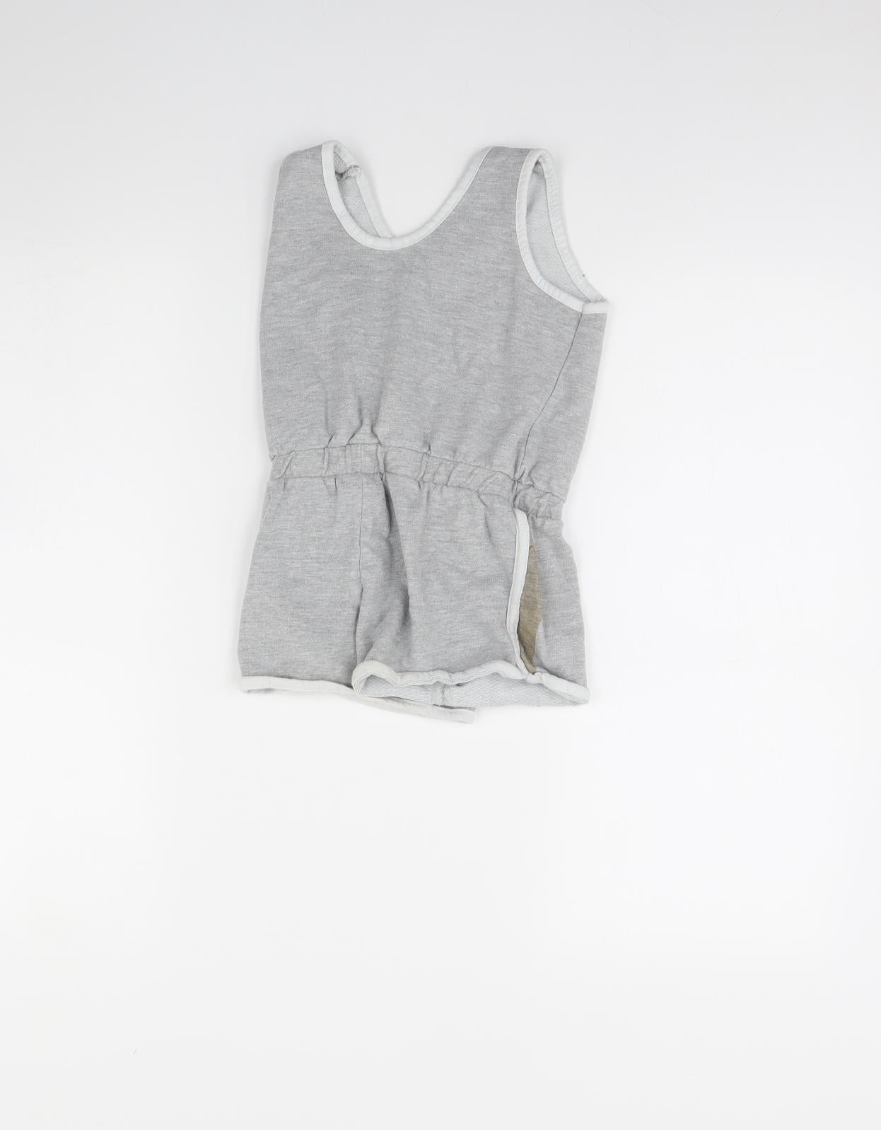 pep & Co Girls Grey   Playsuit One-Piece Size 7 Years