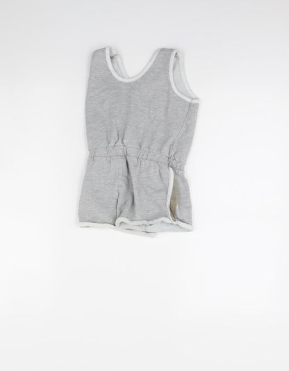 pep & Co Girls Grey   Playsuit One-Piece Size 7 Years