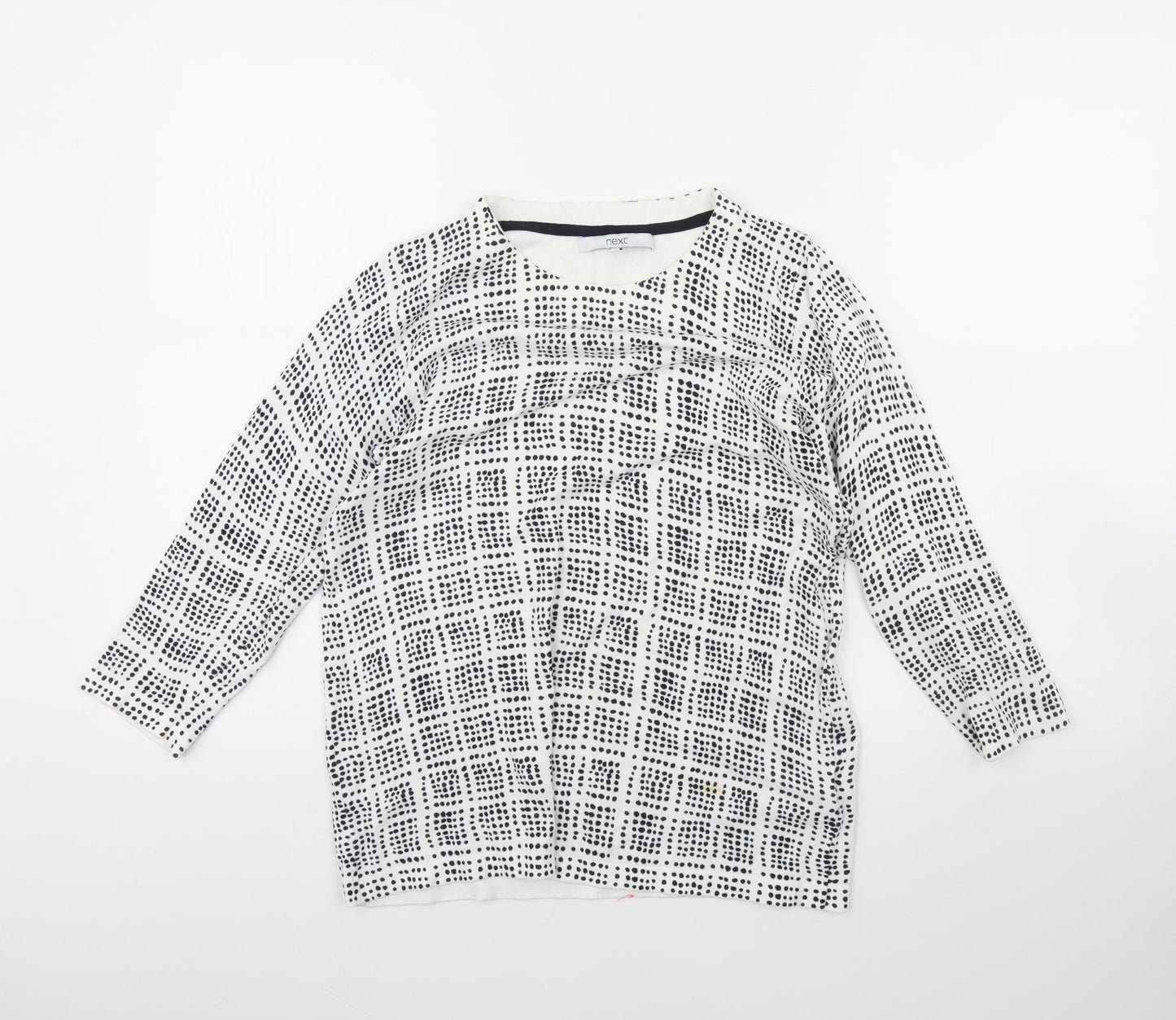 Womens UK Size 12 NEXT White Pullover Jumper
