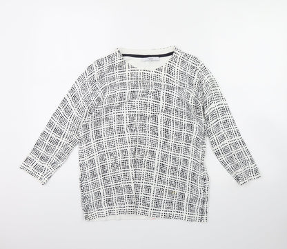 Womens UK Size 12 NEXT White Pullover Jumper