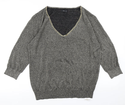 M&Co Womens Gold   Pullover Jumper Size 20