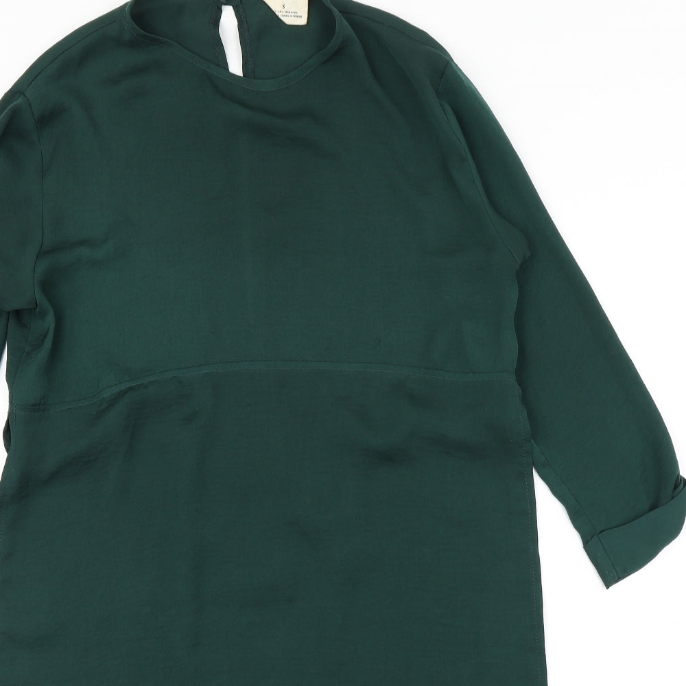 Womens UK Size S Pins and Needles Green Basic Blouse
