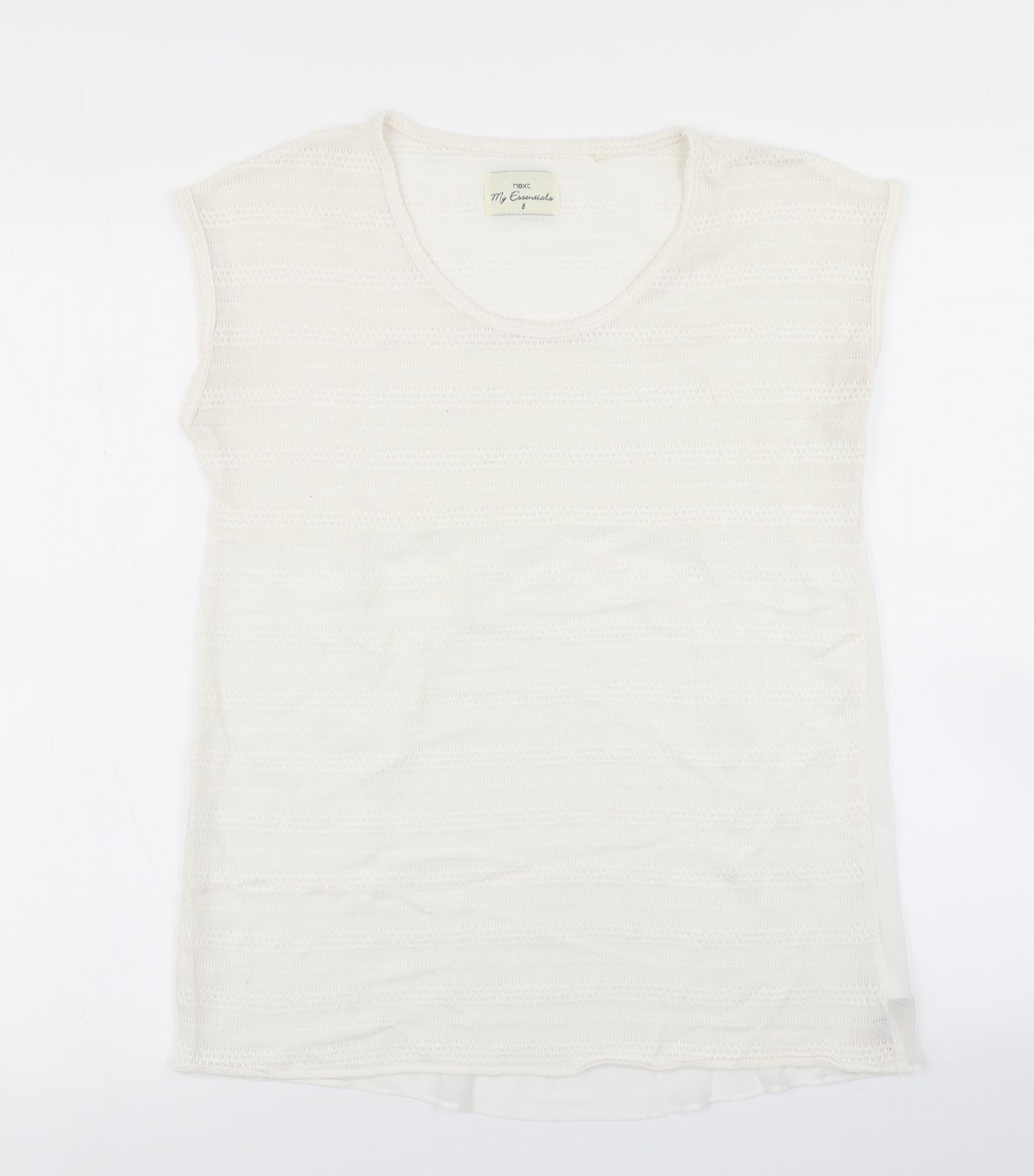 Womens UK Size 8 NEXT White Basic Tank
