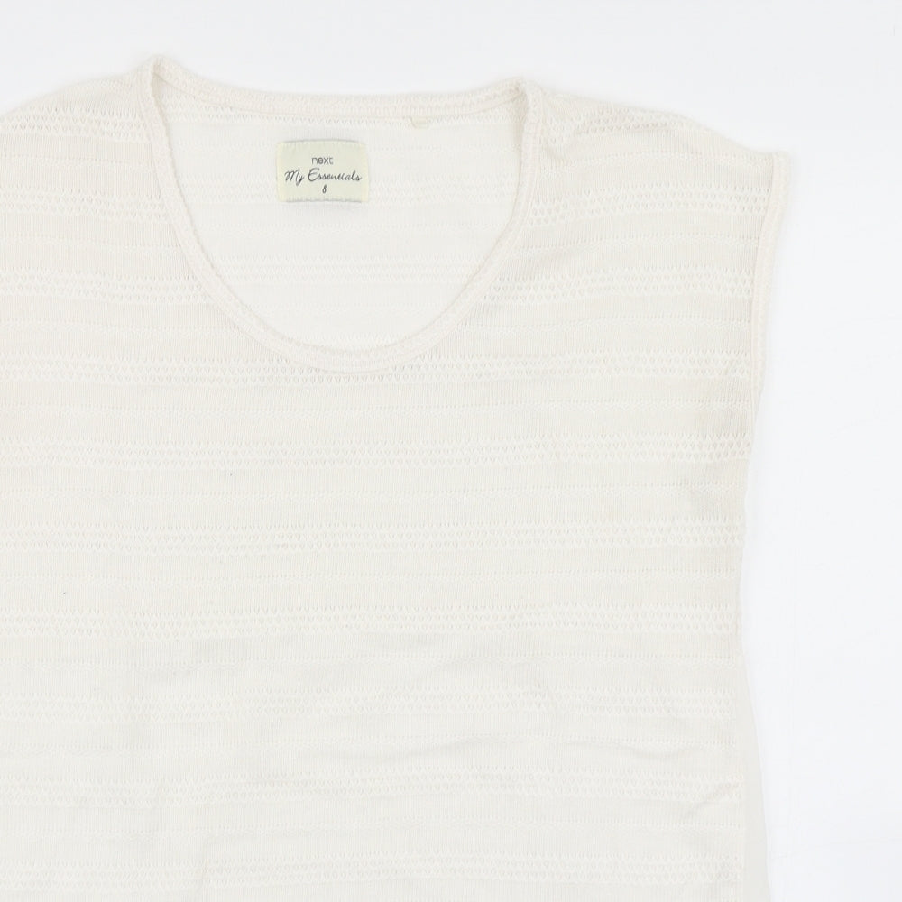 Womens UK Size 8 NEXT White Basic Tank